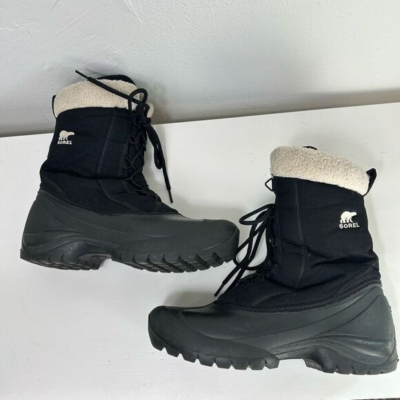Sorel tall winter rubber snow boots size 9 - Picture 1 of 9